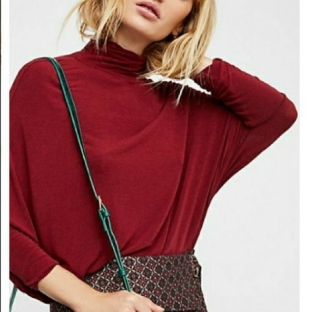 Free People Alameda Dolman Sleeve Turtleneck Top